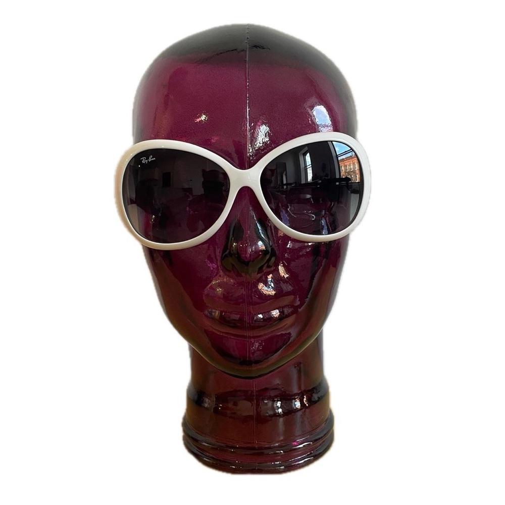 Ray-Ban Jackie Ohh ll oversized white sunglasses